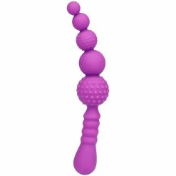 Discount ❤️ Bondara Rattlesnake Purple Silicone Anal Beads - 8 Inch ⌛