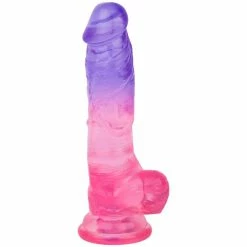 Promo 🛒 Bondara Snow Bone Pink To Purple Suction Dildo - 6.5 Inch 🛒