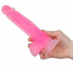 Budget ⭐ Bondara Illumi-Naughty Pink Glow In The Dark Dildo - 8 Inch 💯 -Sex Toys Sales Store unnamed file 528
