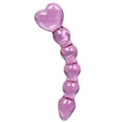 Buy 😀 Glacier Glass Pink Heart Dildo - 9 Inch 👍