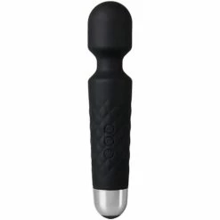 Brand new 😀 Bondara Black Silicone 20 Function Rechargeable Wand Vibrator ✔️